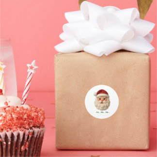 Ho-Ho-Hoo-So-Cute! Classic Round Sticker