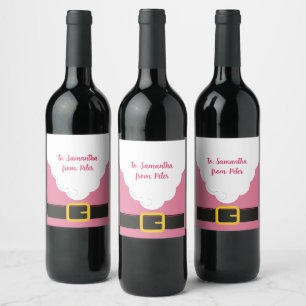 Ho Ho Hope You've Been Good - Peppermint Pink Wine Label