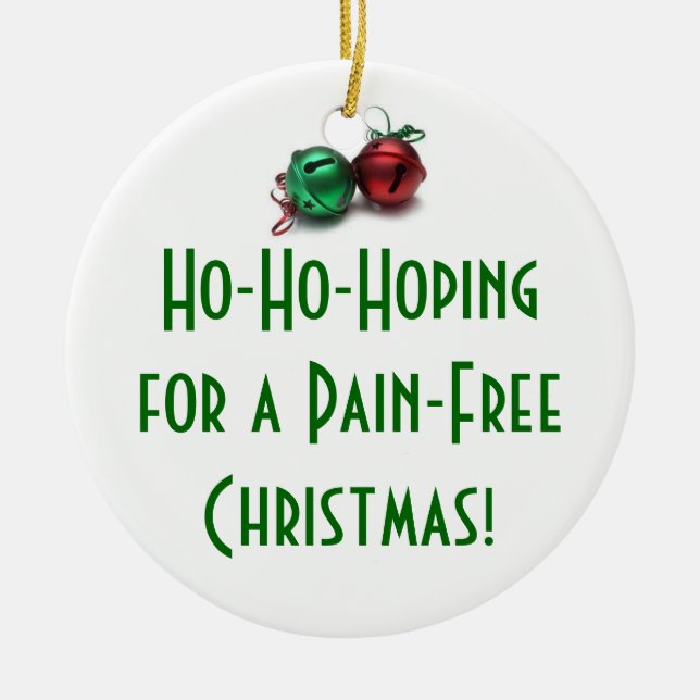 Ho-Ho-Hoping... Ceramic Tree Decoration (Front)