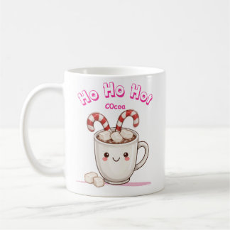 Ho Ho Hot Cocoa Funny Christmas Mug – Cute Kawaii 