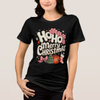Ho Ho Merry Christmas Trees Festive Coquette Girly