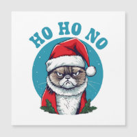 Ho ho no - funny grumpy santa cat