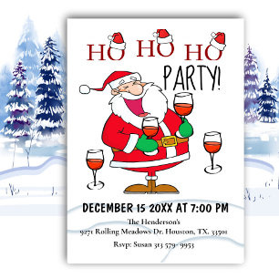 Ho Ho Santa Christmas Invitation