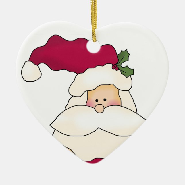 Ho Ho Santa Keepsake Ornament (Front)