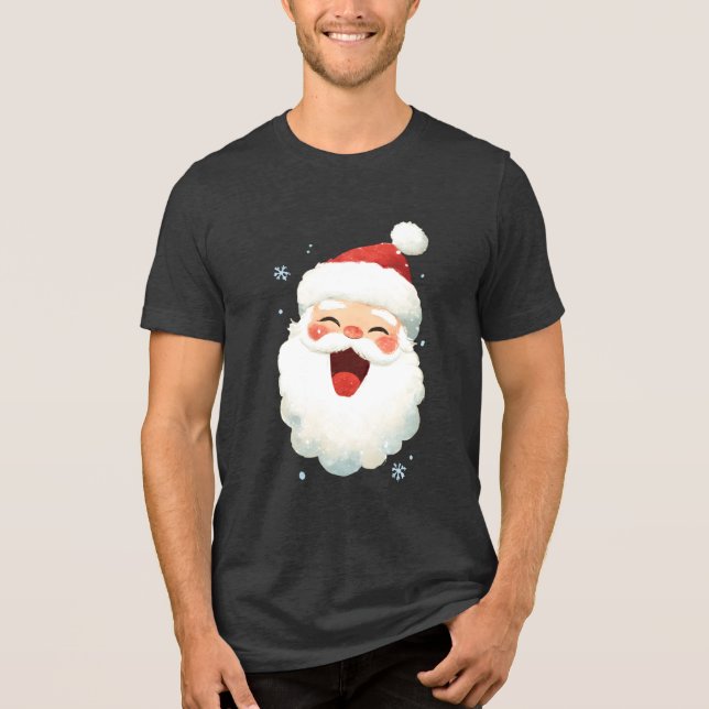 Ho ho santa Tri-Blend shirt (Front)