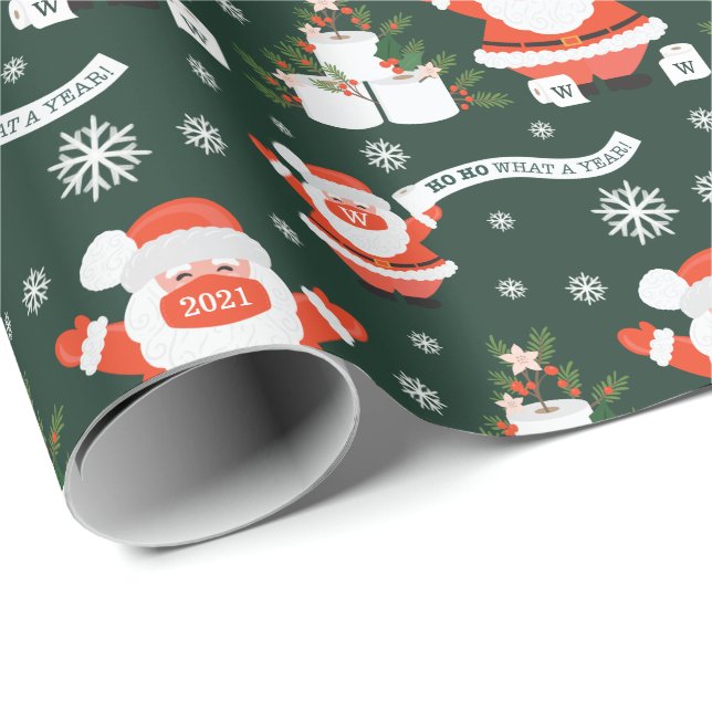 HO HO What A Year Fun Santa Mask & Toilet Paper (Roll Corner)