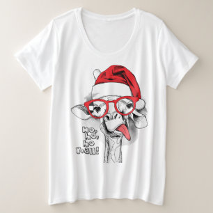 Ho Ho Y’all Giraffe  Plus Size T-Shirt