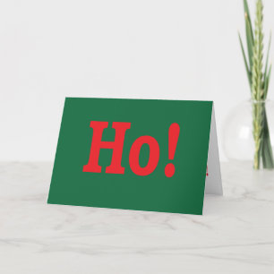 Ho! Holiday Card with sly wink
