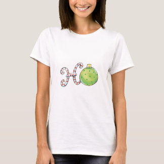 Ho in Candy Canes and a Round Christmas Ornament T-Shirt
