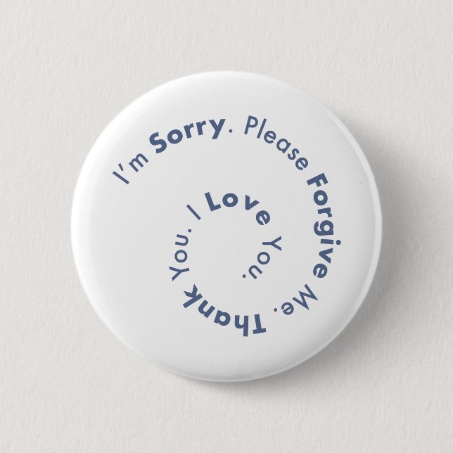 Ho’Oponopono Mantra Prayer Healing Sentences 6 Cm Round Badge (Front)