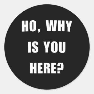 Ho  santa claus classic round sticker