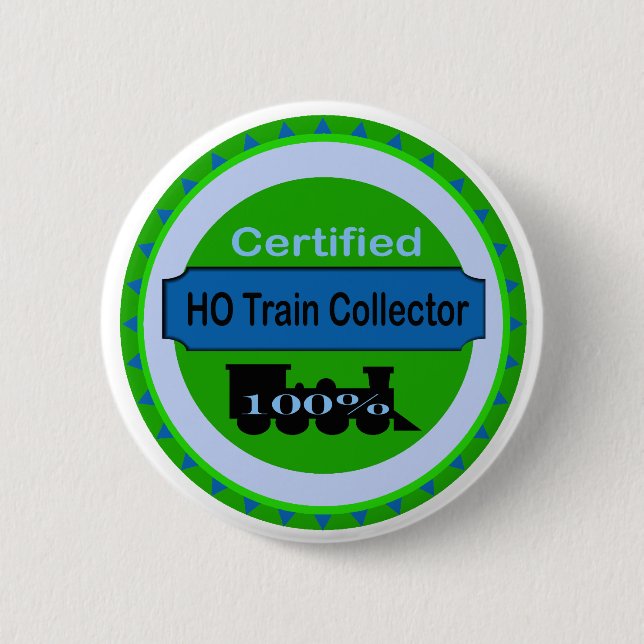 HO Train Collector Pinback/Button 6 Cm Round Badge (Front)