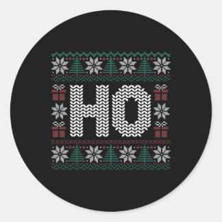 Ho Where's My Ho At Christmas Xmas Couples Matchin Classic Round Sticker