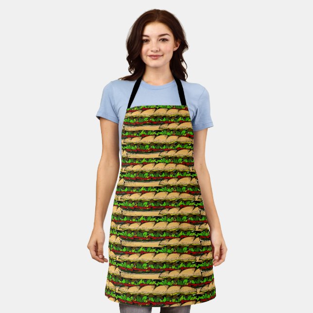 Hoagie Sandwich All-Over Print Apron (Worn)