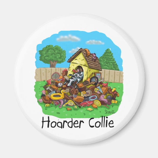 Hoarder Collie Magnet (Front)