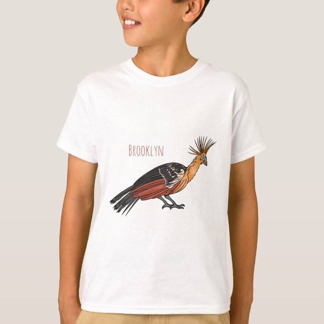 Hoatzin bird cartoon illustration   T-Shirt (Front)