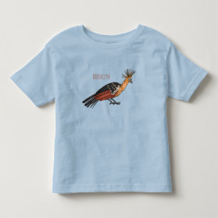 Hoatzin bird cartoon illustration toddler T-Shirt
