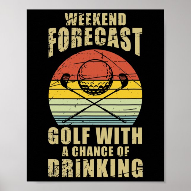 Hob Golf Golfer Golfing Cute Funny Fan  Poster (Front)