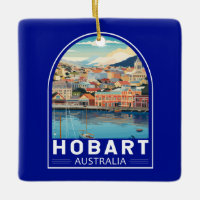 Hobart Australia Travel Art Vintage