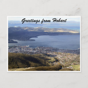 hobart view greetings postcard