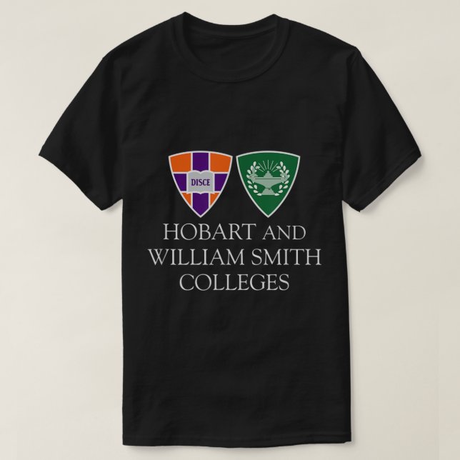 Hobart  William Smith Colleges Combined Logo Mark  T-Shirt (Design Front)