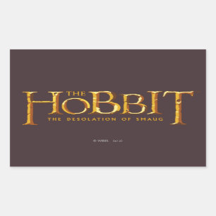 Hobbit Logo - Gold Rectangular Sticker