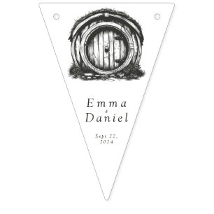 Hobbiton Haven bunting banner