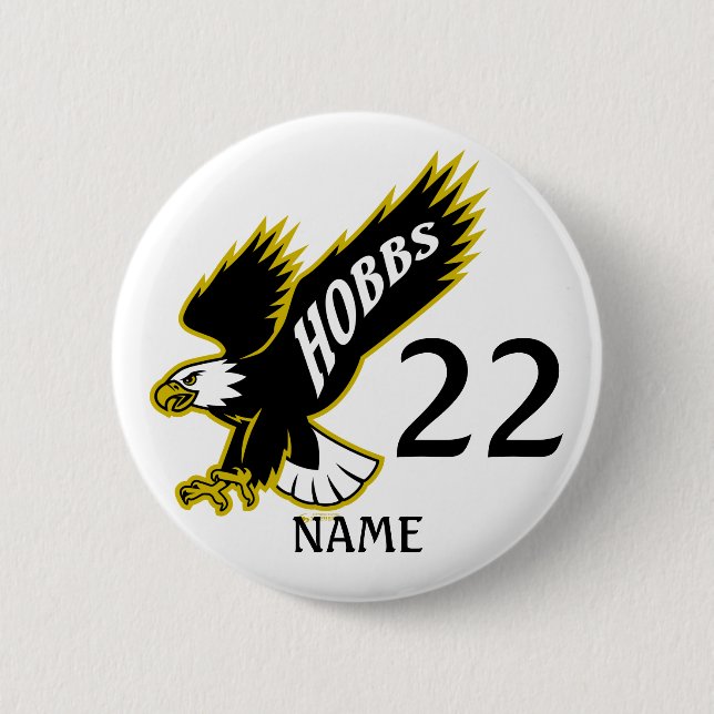 Hobbs Eagles Customisable Button (Front)