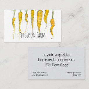Hobby Farm Carrots Vegetables Backyard Business Card