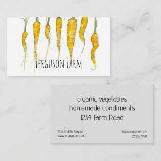 Hobby Farm Carrots Vegetables Backyard Business Card
