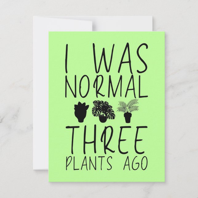 Hobby Gardener Plants Thank You Card (Front)