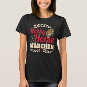 Hobby Horsing Horse Equestrian Sport Equine Girls T-Shirt