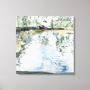 Hobby House and Ripples Goldbekkanal 2013 Canvas Print