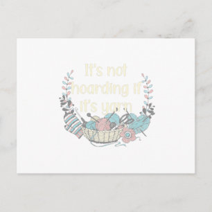 Hobby Knitting is the new Yoga Knittingfan Postcard