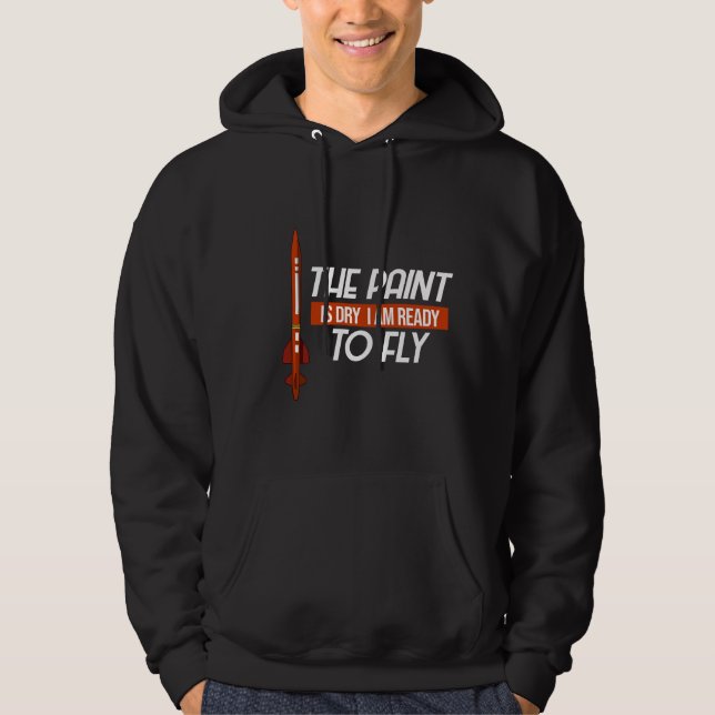 Hobby Model Rocketry Design for a Space Rocket Sci Hoodie (Front)