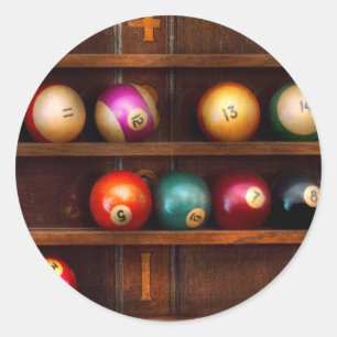 Hobby - Pool - Let's play billiards Classic Round Sticker