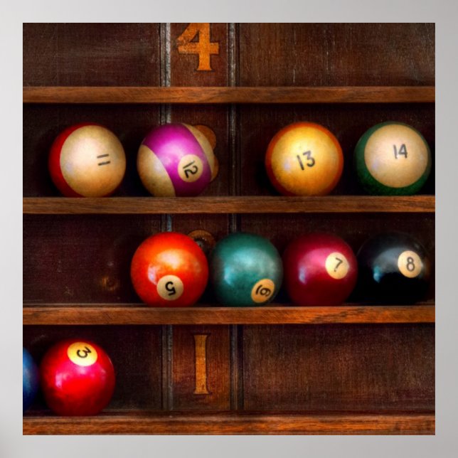 Hobby - Pool - Let's play billiards Poster (Front)