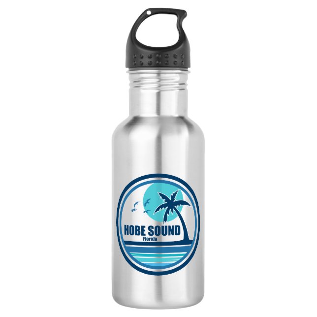 Hobe Sound Florida Palm Tree Birds 532 Ml Water Bottle (Front)
