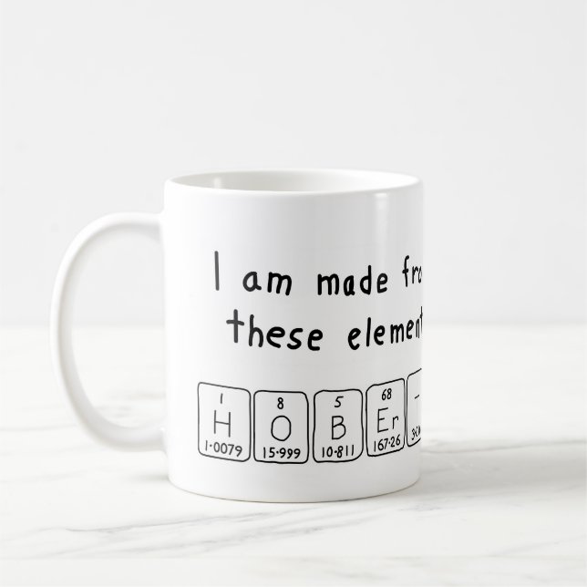 Hobert periodic table name mug (Left)