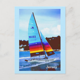 Hobie boat in Jersey Postcard