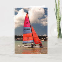 Hobie catamaran ready to sail
