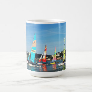 Hobie cats setting sail coffee mug