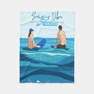 Hobie Summer Vibe | Surf Lifestyle Retro Californi Fleece Blanket