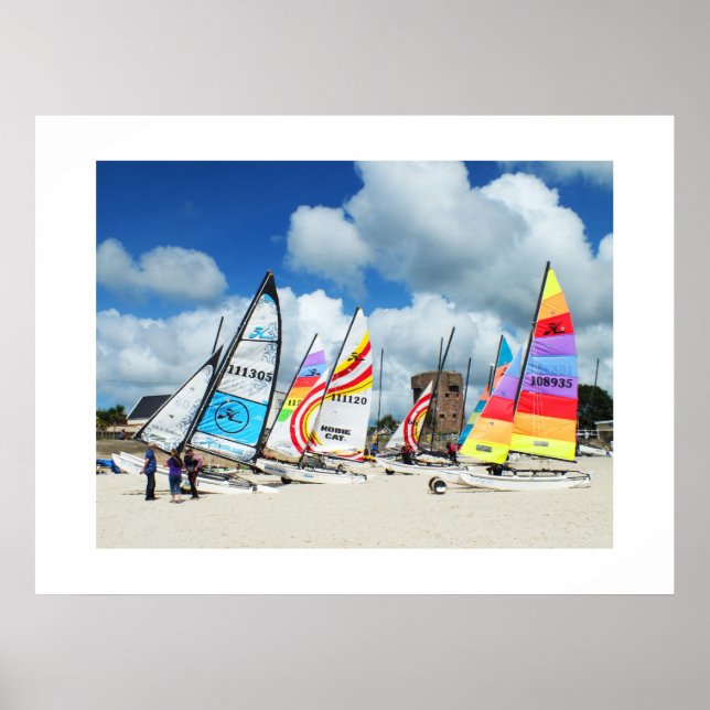 Hobies on the beach poster (Front)