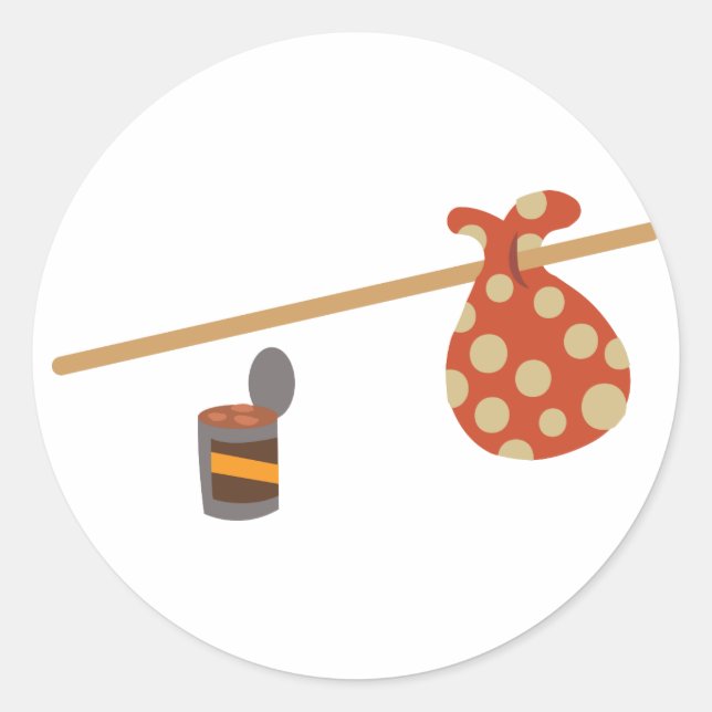 Hobo Sack Classic Round Sticker (Front)