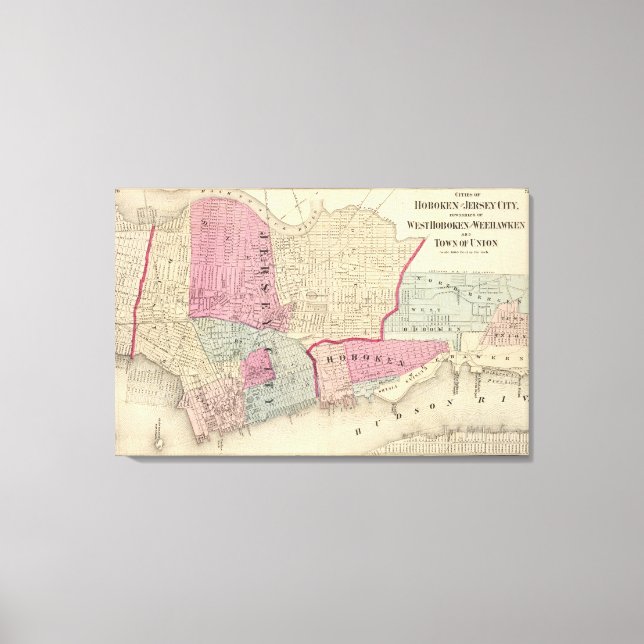 Hoboken, Jersey City Canvas Print (Front)