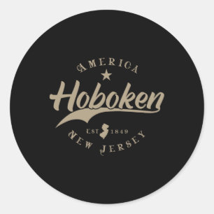 Hoboken New Jersey Classic Round Sticker