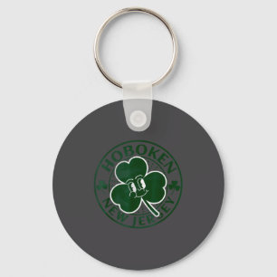 Hoboken New Jersey Irish Shamrock Nj Retro Souveni Key Ring