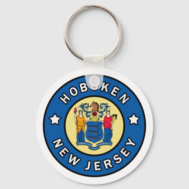 Hoboken New Jersey Key Ring (Front)