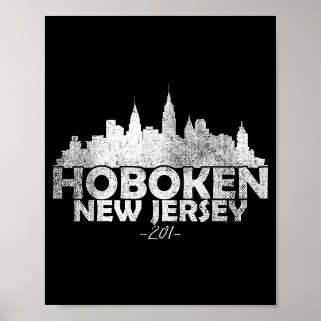 Hoboken New Jersey Nj _ Skyline  Poster (Front)